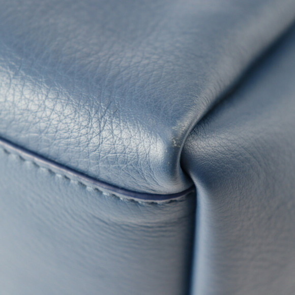 BALENCIAGA Blue Leather Tote Bag - Picture 5 of 10